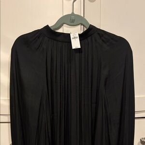 GAP Black Pleated Blouse NWT XL